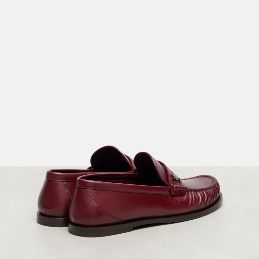 Saint Laurent Penny Loafers Burgundy